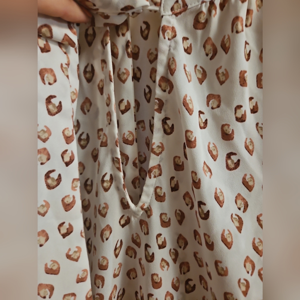 Loft outlet animal print ruffled sleeve blouse - Picture 4 of 4